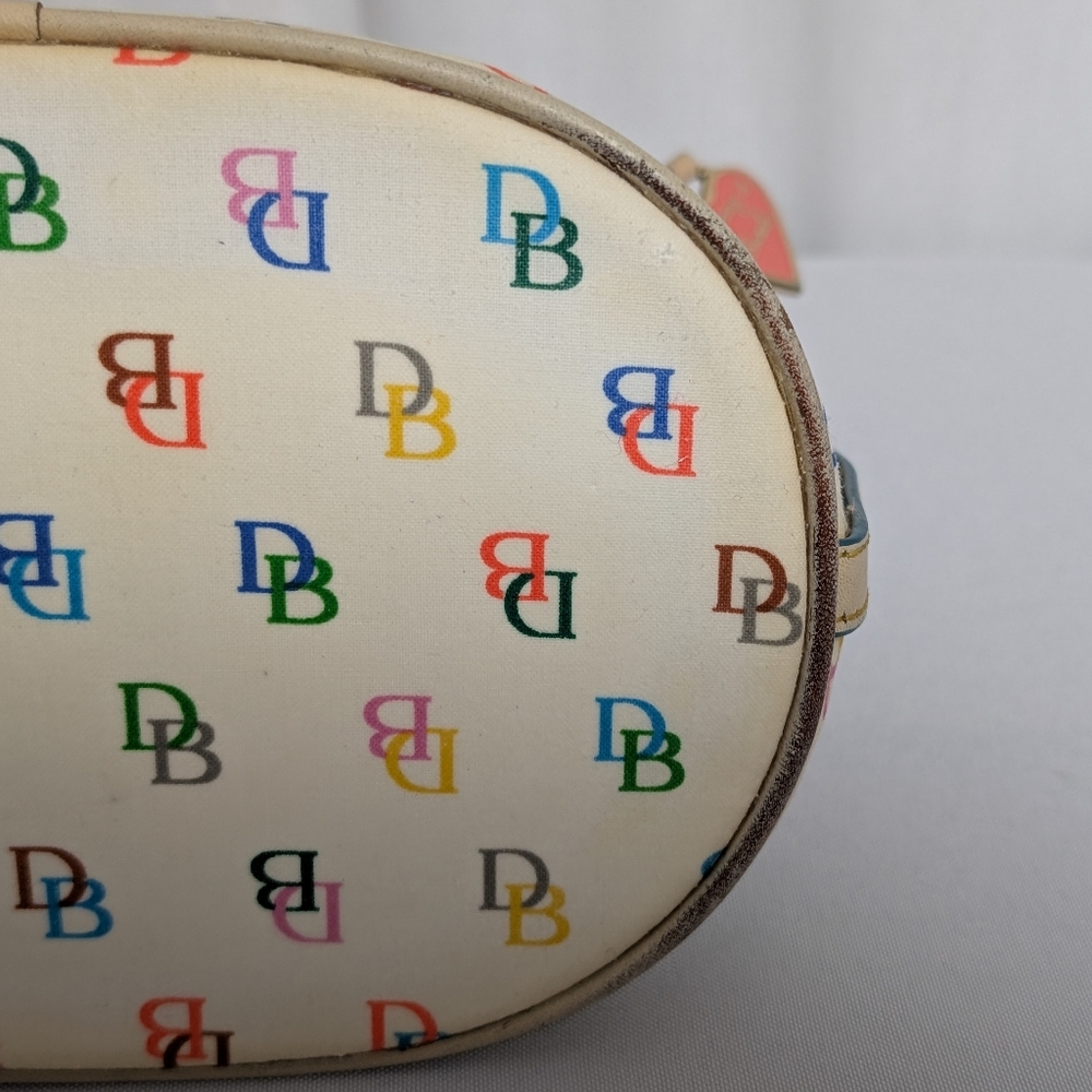 Dooney & Bourke Rainbow Logo & Zipper Hobo Bag With Pink Heart Hang Tag. - Picture 5 of 16